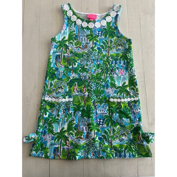 Lilly Pulitzer Other - Lilly Pulitzer Dress Girls S 4/5 Lilly On Holiday Sprout Green Tropical NWOT